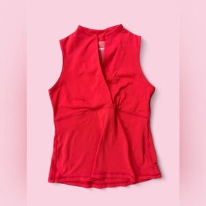 Lululemon Hot Pink Wet Dry Warm Crossover Tank Top Sleeveless Fleece Lined 6